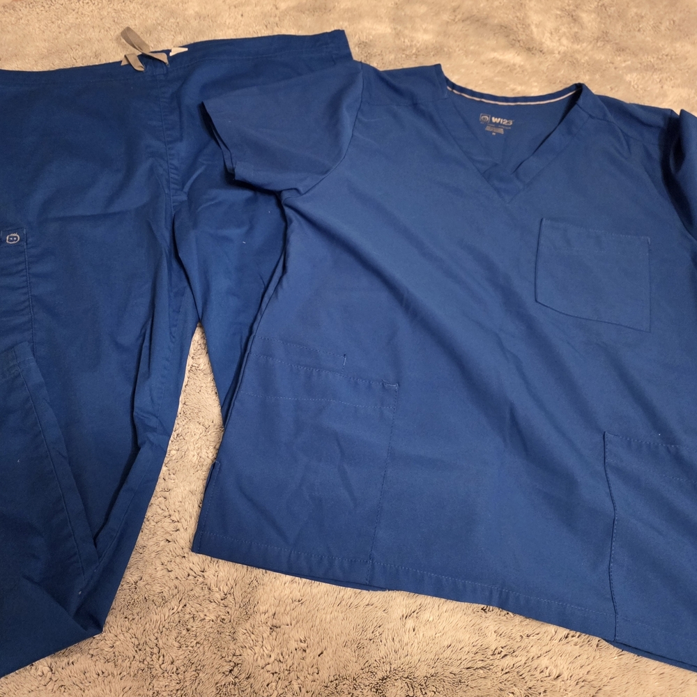 Mens Wink Scrub Set Royal Blue Sude Medium